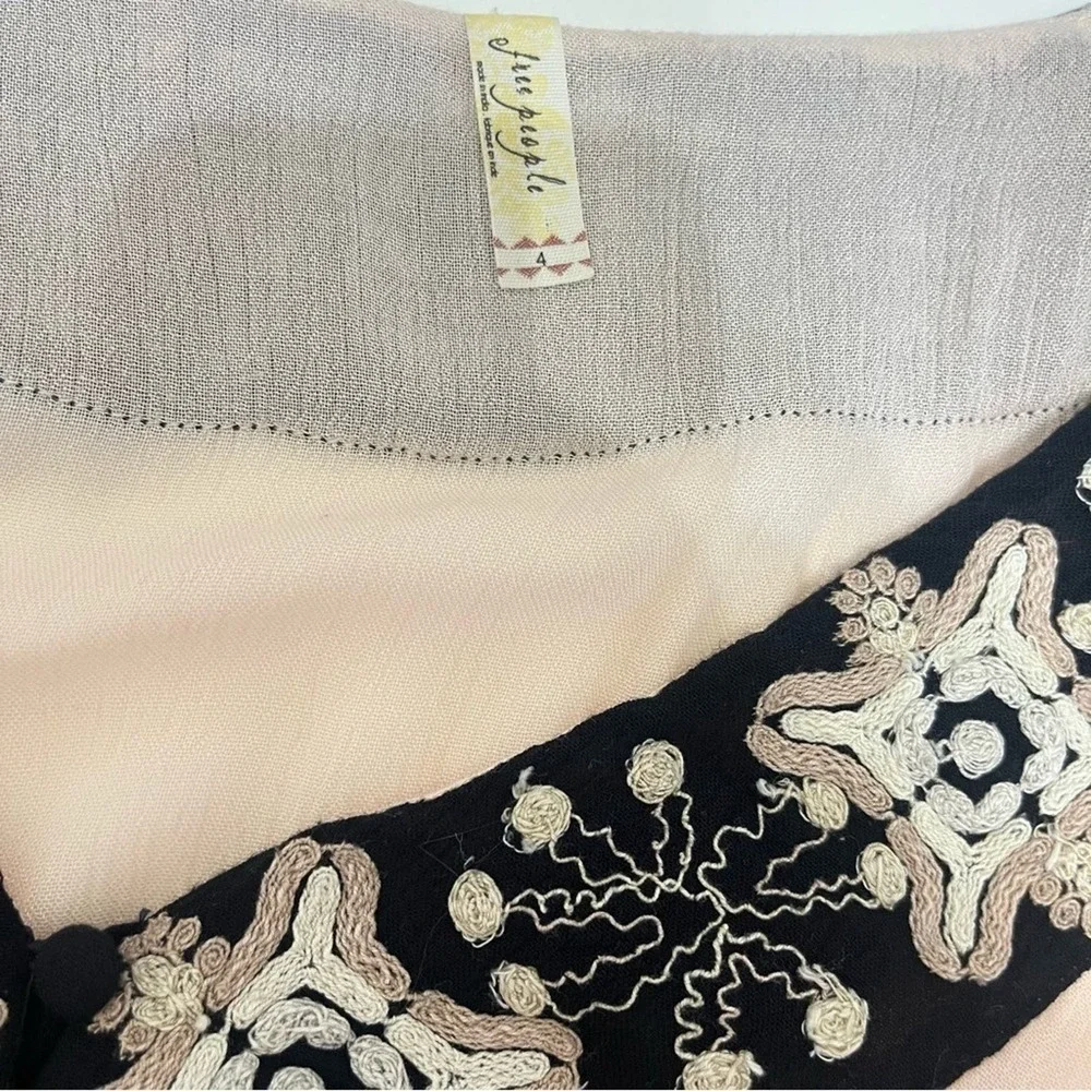 Free People Journey to the Horizon Maxi‎ Dress 4 pink boho hippie embroidery